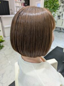 丸みボブにヘナで艶！